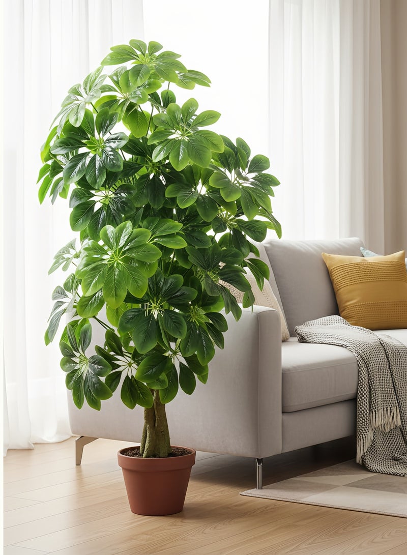 Sharpdo 110cm Artificial Plant, Artificial Flower, Fresh And Natural Artificial Greenery, Large Leaves, Suitable For Indoor And Outdoor Decoration. - Image 1